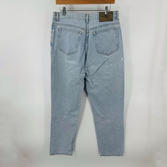 Vintage Calvin Klein Jeans Made in USA 100% Cotton High Rise Tapered Size 14 - Picture 2 of 12